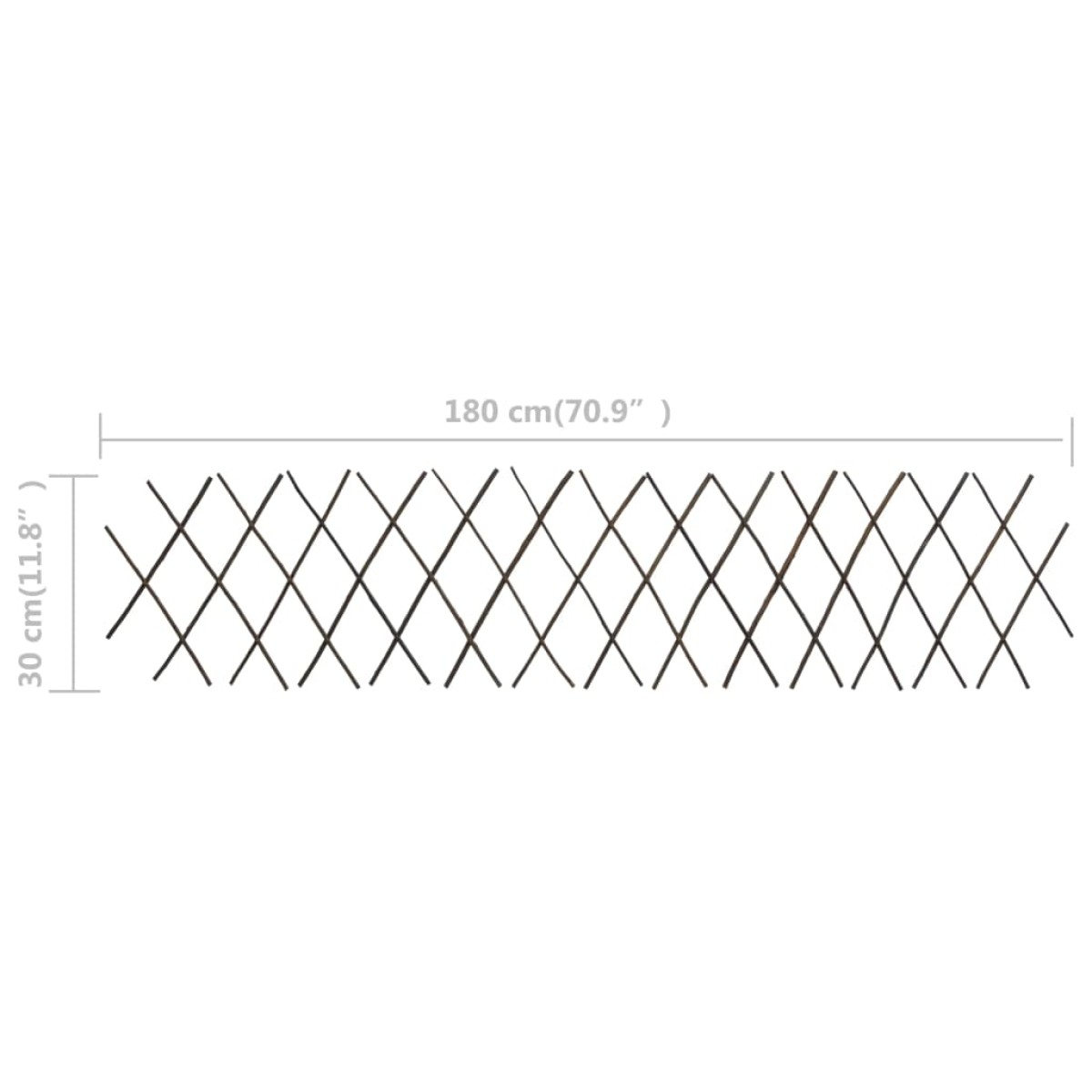 vidaXL Καφασωτό Φράχτης 5 τεμ. 180 x 30 εκ. από Ιτιά