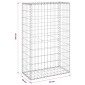vidaXL Συρματοκιβώτιο Τοίχος 60x30x100 εκ. Γαλβαν. Χάλυβας + Καλύμματα