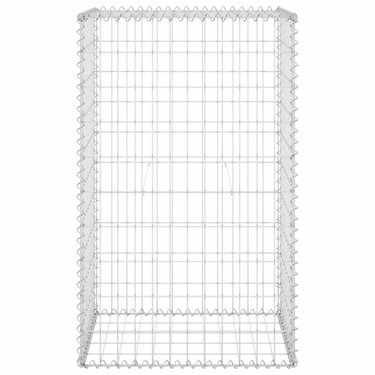 vidaXL Συρματοκιβώτιο Τοίχος 60x50x100 εκ. Γαλβαν. Χάλυβας + Καλύμματα