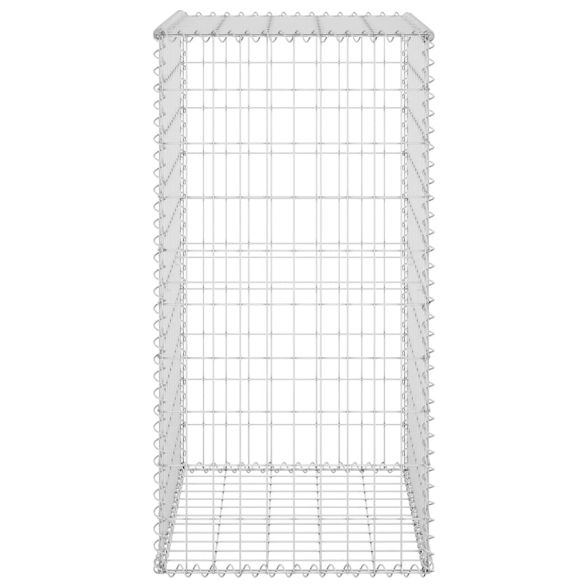 vidaXL Συρματοκιβώτιο Τοίχος 60x50x100 εκ. Γαλβαν. Χάλυβας + Καλύμματα
