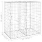 vidaXL Συρματοκιβώτιο Τοίχος 100x60x100 εκ. Γαλβαν.Χάλυβας + Καλύμματα