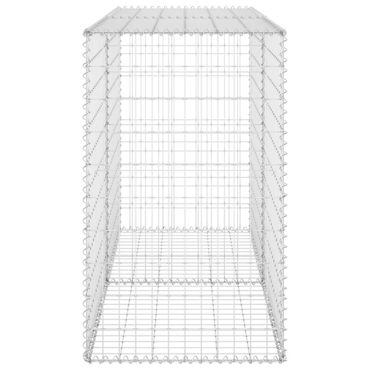 vidaXL Συρματοκιβώτιο Τοίχος 150x60x100 εκ. Γαλβαν.Χάλυβας + Καλύμματα