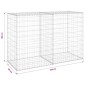 vidaXL Συρματοκιβώτιο Τοίχος 150x60x100 εκ. Γαλβαν.Χάλυβας + Καλύμματα
