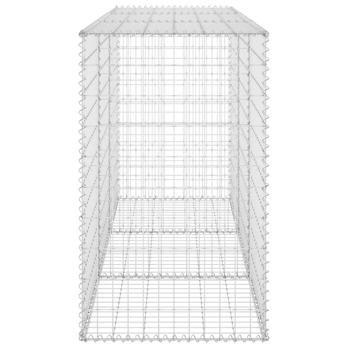 vidaXL Συρματοκιβώτιο Τοίχος 200x60x100 εκ. Γαλβαν.Χάλυβας + Καλύμματα