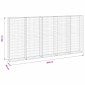 vidaXL Συρματοκιβώτιο Τοίχος 300x30x150 εκ. Γαλβαν.Χάλυβας + Καλύμματα