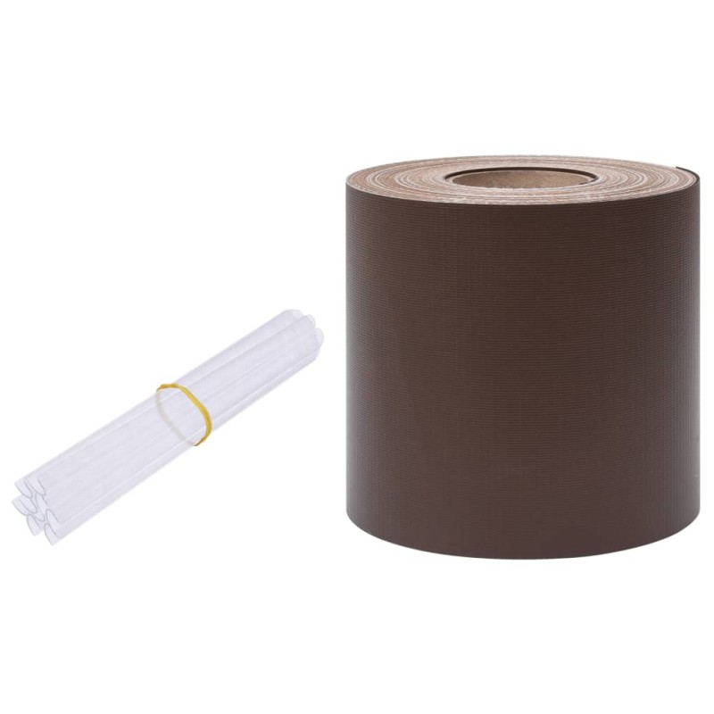 vidaXL Λωρίδα Απορρήτου PVC Καφέ 35x0,19 μ.