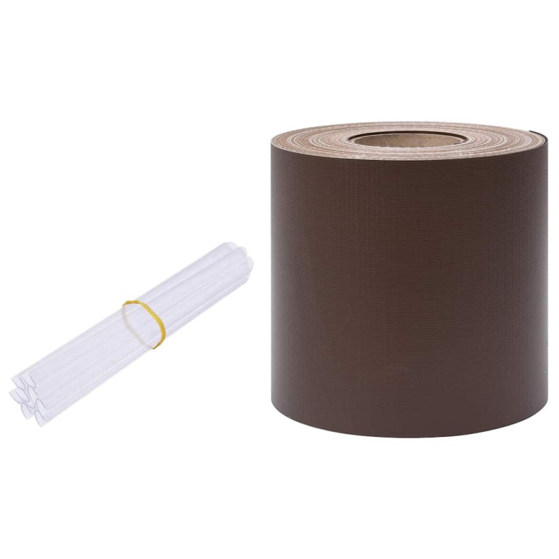 vidaXL Λωρίδα Απορρήτου PVC Καφέ 70x0,19 μ.