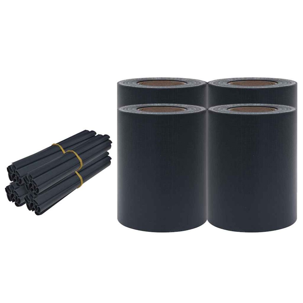 vidaXL Ταινίες Απορρήτου PVC 140x0,19 μ. Ματ Σκούρο Γκρι
