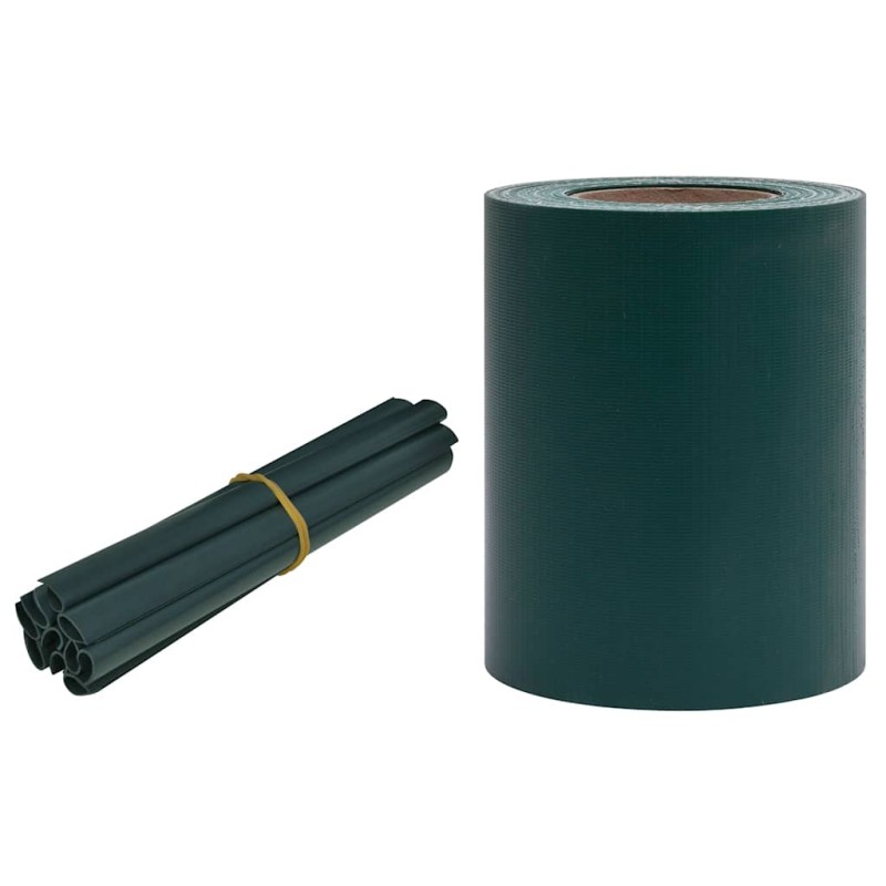 vidaXL Λωρίδα Απορρήτου PVC 35x0,19 μ. Ματ Πράσινο