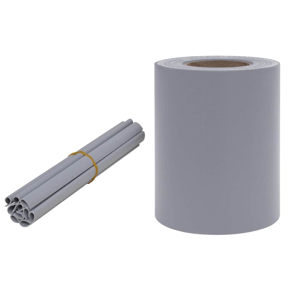 vidaXL Λωρίδα Απορρήτου PVC 35x0,19 μ. Ματ Ανοιχτό Γκρι