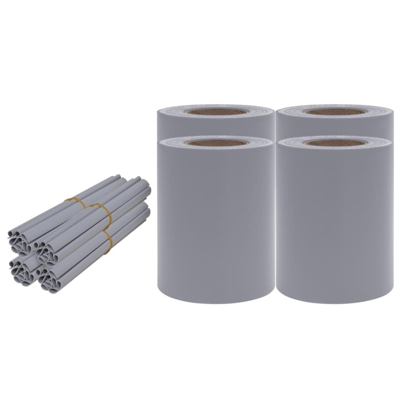 vidaXL Ταινίες Απορρήτου PVC 140x0,19 μ. Ματ Ανοιχτό Γκρι