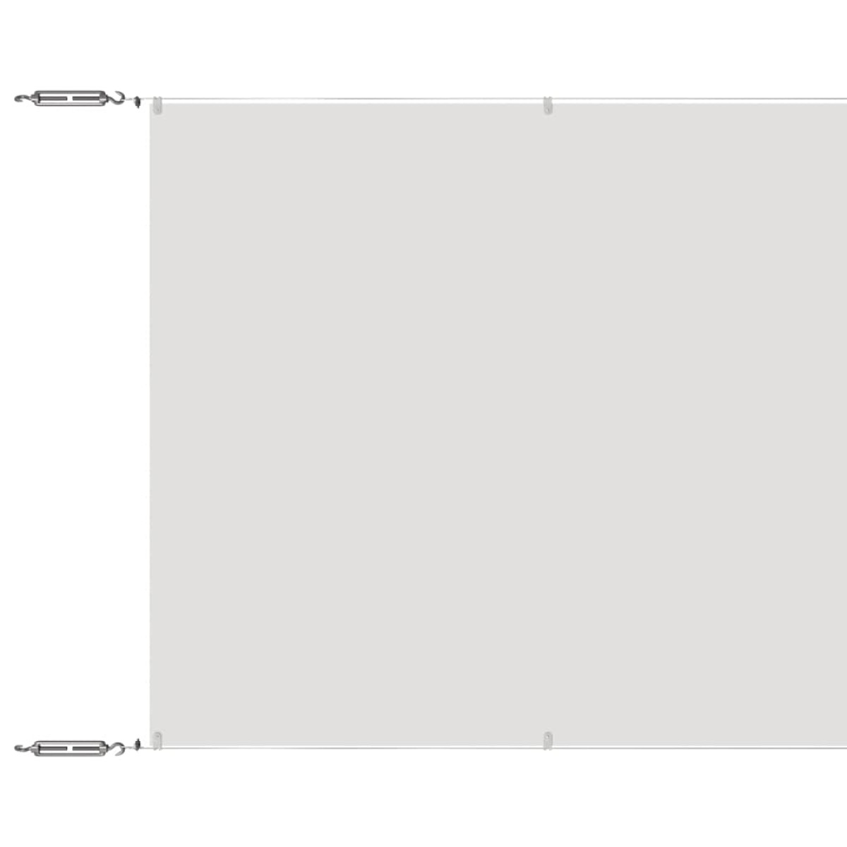 vidaXL Τέντα Κάθετη Λευκή 140 x 600 εκ. από Ύφασμα Oxford
