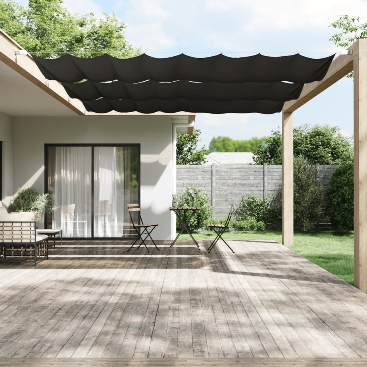 vidaXL Τέντα Κάθετη Ανθρακί 140 x 420 εκ. από Ύφασμα Oxford