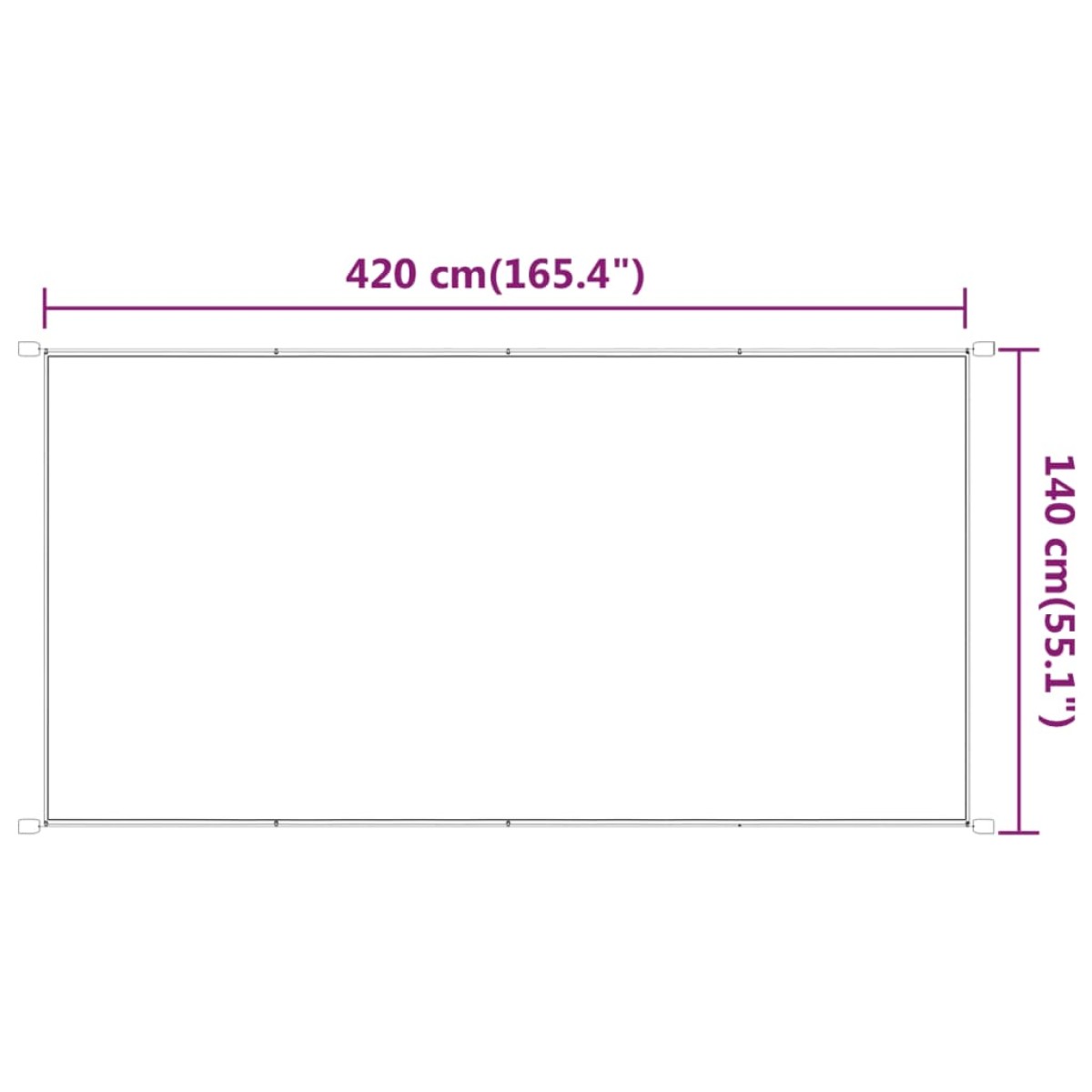 vidaXL Τέντα Κάθετη Ανθρακί 140 x 420 εκ. από Ύφασμα Oxford