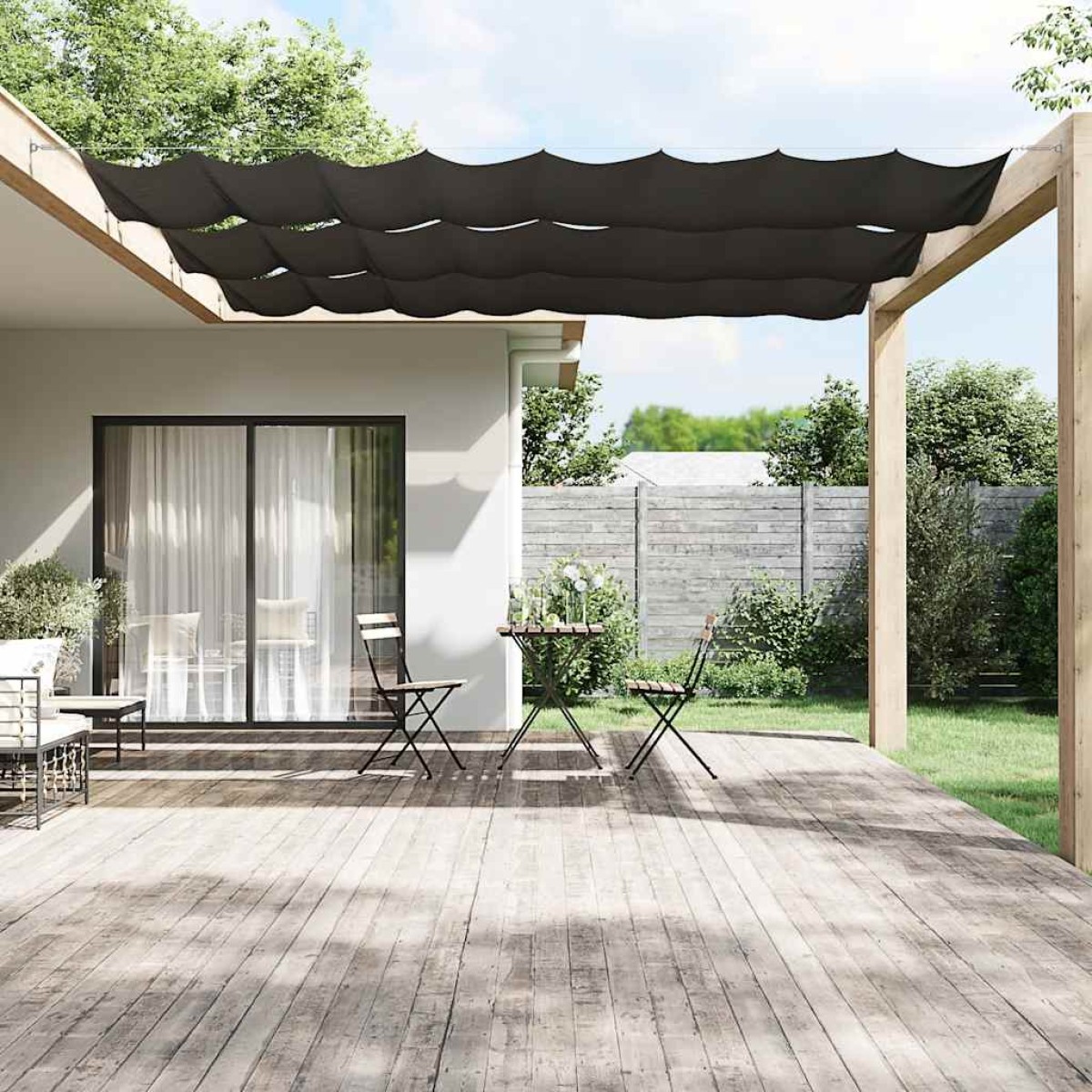 vidaXL Τέντα Κάθετη Ανθρακί 140 x 600 εκ. από Ύφασμα Oxford