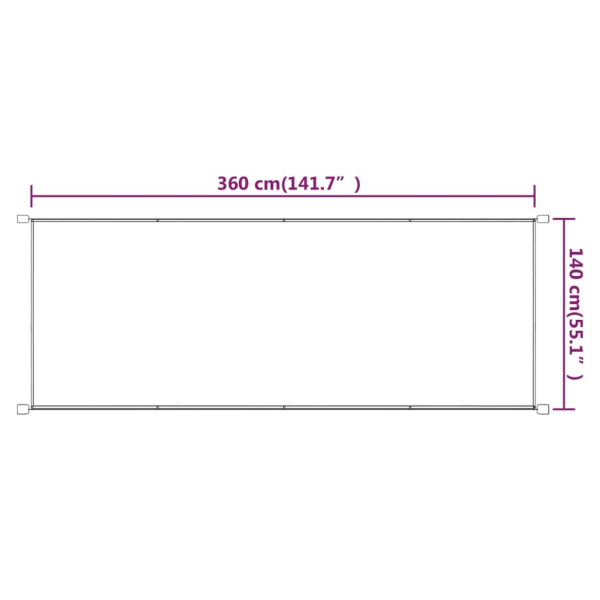 vidaXL Τέντα Κάθετη Τερακότα 140 x 360 εκ. από Ύφασμα Oxford