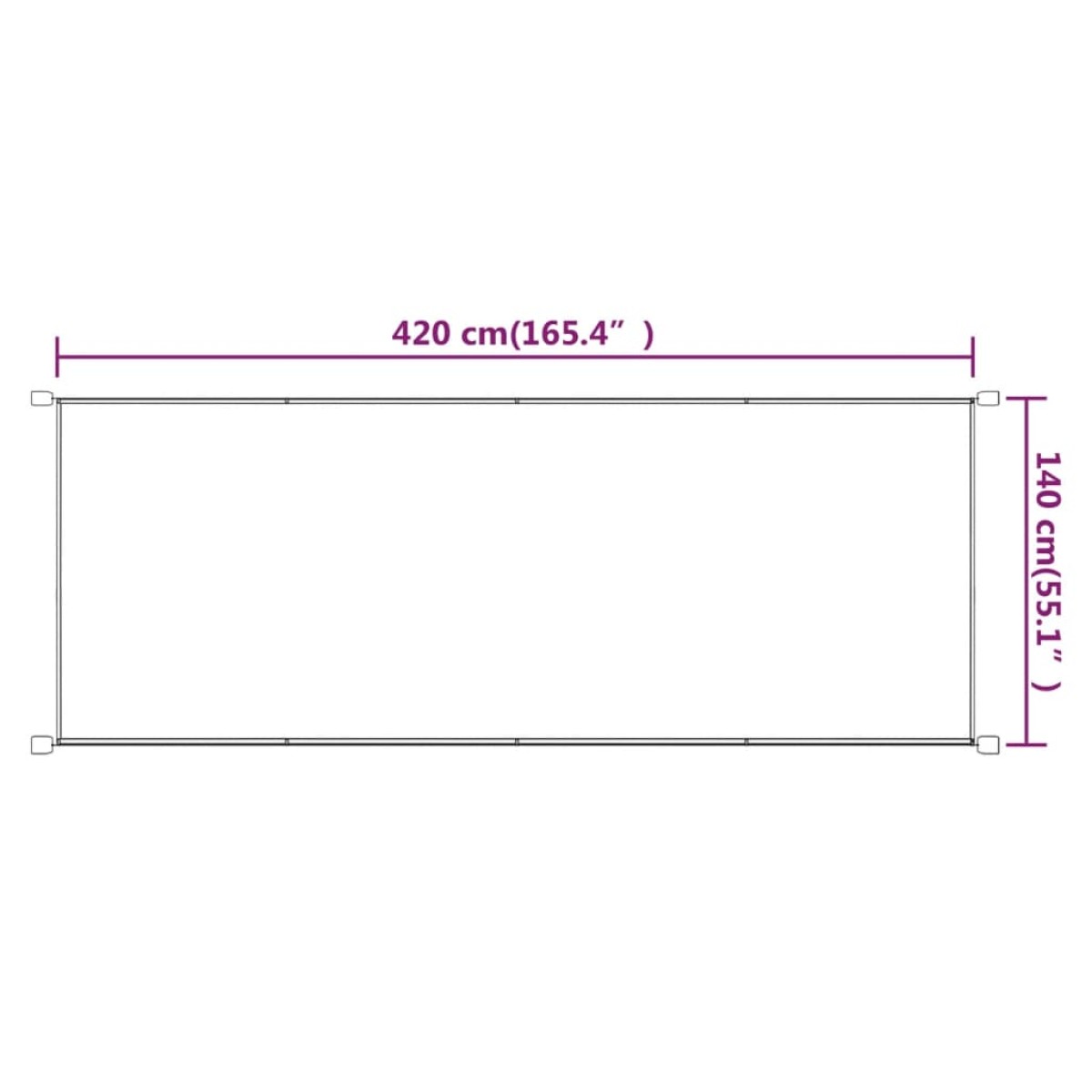 vidaXL Τέντα Κάθετη Τερακότα 140 x 420 εκ. από Ύφασμα Oxford