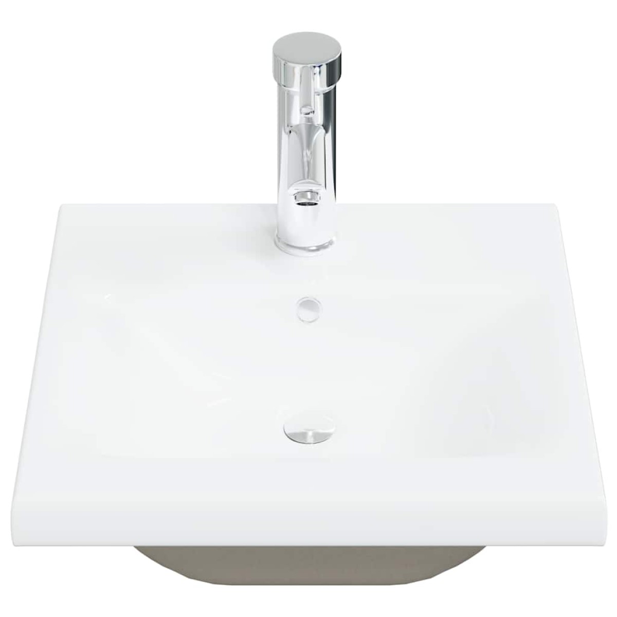 vidaXL Νιπτήρας Ένθετος Λευκός 42 x 39 x 18 εκ. Κεραμικός με Βρύση