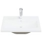 vidaXL Νιπτήρας Ένθετος Λευκός 61 x 39 x 18 εκ. Κεραμικός με Βρύση