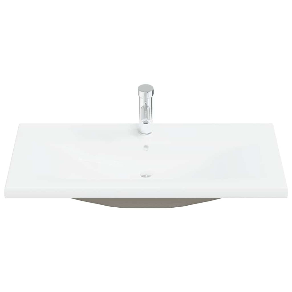 vidaXL Νιπτήρας Ένθετος Λευκός 91 x 39 x 18 εκ. Κεραμικός με Βρύση