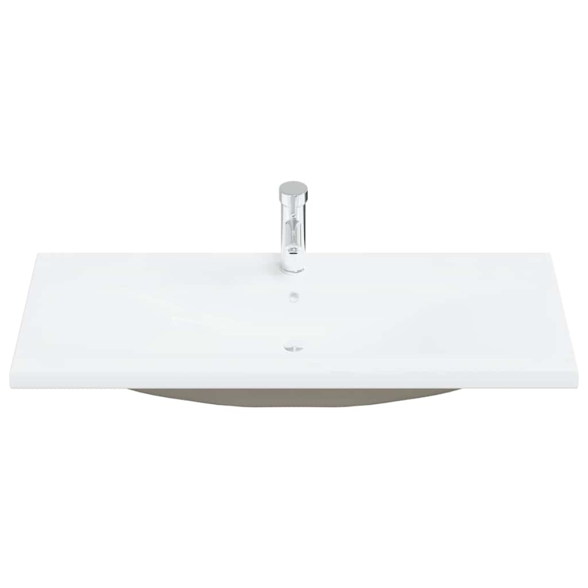 vidaXL Νιπτήρας Ένθετος Λευκός 101 x 39 x 18 εκ. Κεραμικός με Βρύση