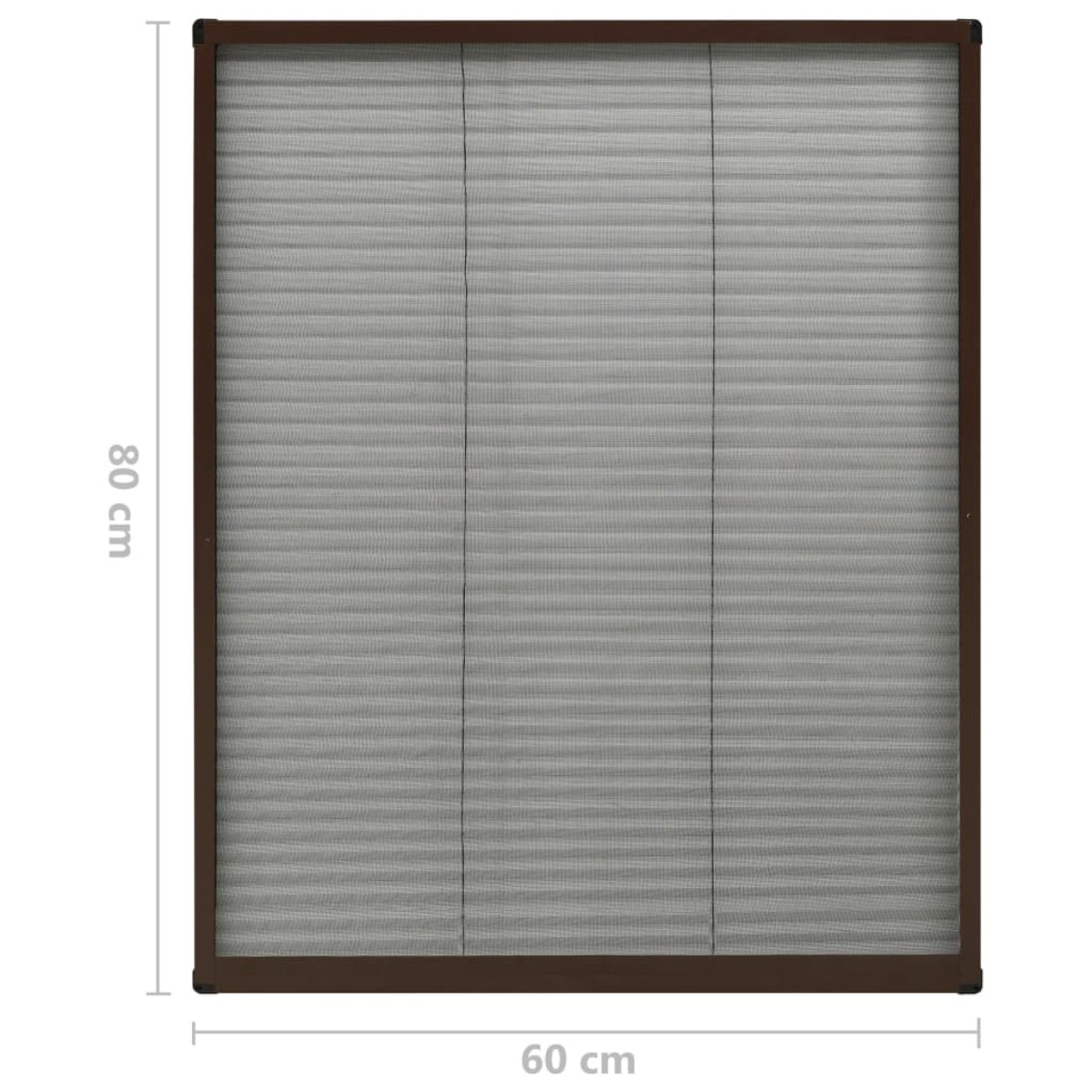 vidaXL Σήτα Παραθύρου Πλισέ Καφέ 60 x 80 εκ. από Αλουμίνιο
