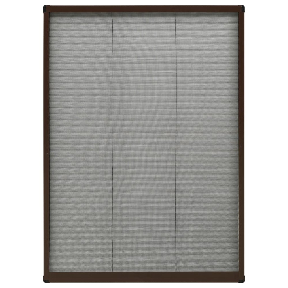 vidaXL Σήτα Παραθύρου Πλισέ Καφέ 80 x 120 εκ. από Αλουμίνιο
