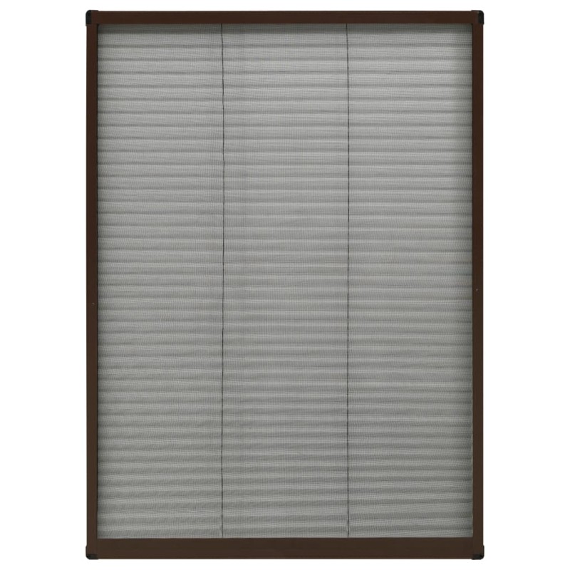 vidaXL Σήτα Παραθύρου Πλισέ Καφέ 80 x 120 εκ. από Αλουμίνιο
