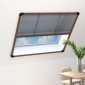 vidaXL Σήτα Παραθύρου Πλισέ Καφέ 120 x 120 εκ. από Αλουμίνιο