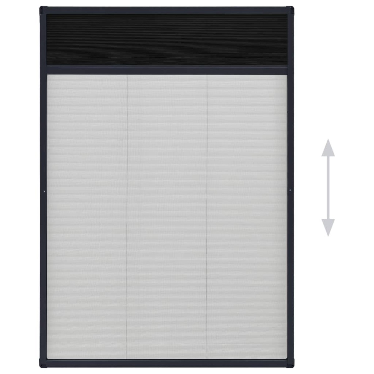 vidaXL Σήτα Παραθύρου Πλισέ Ανθρακί 80 x 120 εκ. από Αλουμίνιο