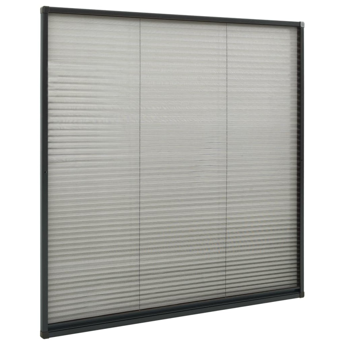 vidaXL Σήτα Παραθύρου Πλισέ Ανθρακί 120 x 120 εκ. από Αλουμίνιο