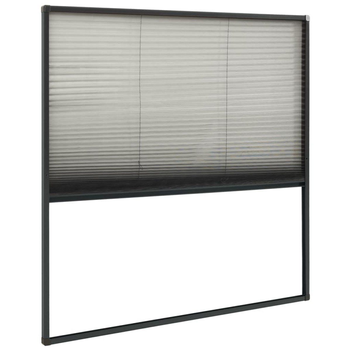vidaXL Σήτα Παραθύρου Πλισέ Ανθρακί 120 x 120 εκ. από Αλουμίνιο