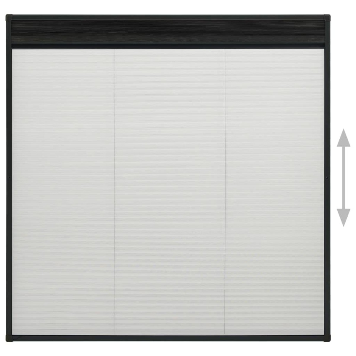 vidaXL Σήτα Παραθύρου Πλισέ Ανθρακί 120 x 120 εκ. από Αλουμίνιο