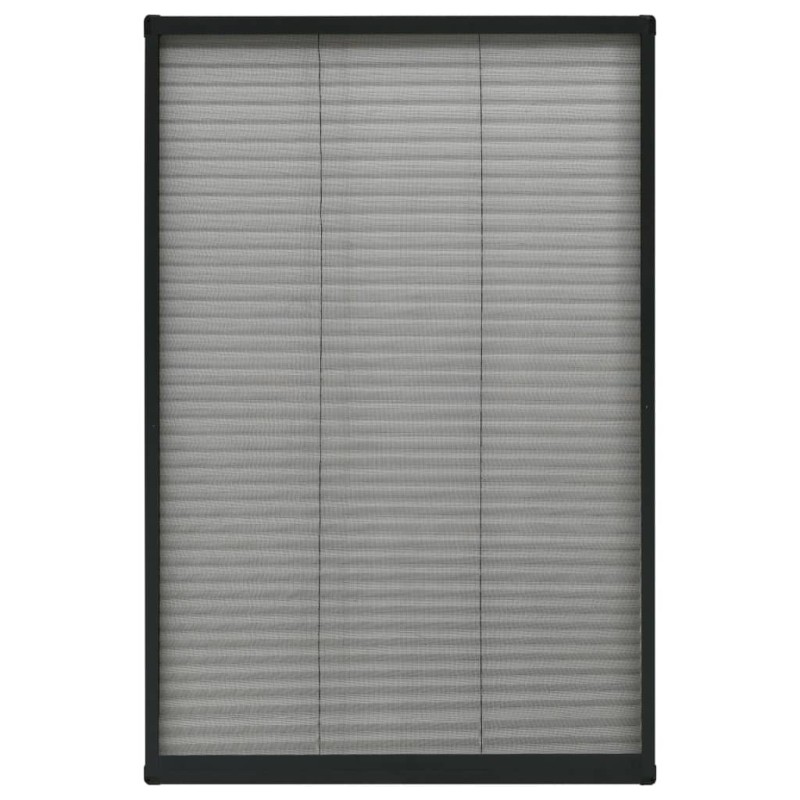 vidaXL Σήτα Παραθύρου Πλισέ Ανθρακί 80 x 160 εκ. από Αλουμίνιο