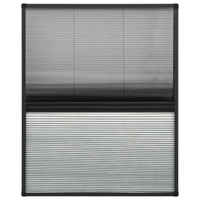 vidaXL Σήτα Παραθύρου Πλισέ με Σκίαστρο 60 x 80 εκ. Αλουμινίου