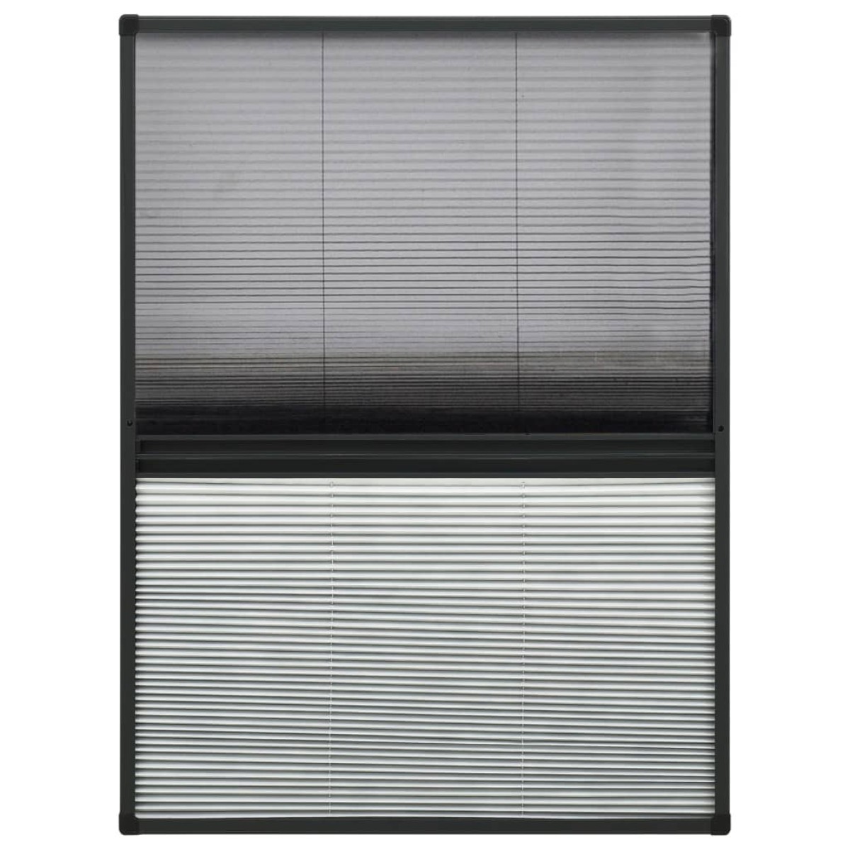 vidaXL Σήτα Παραθύρου Πλισέ με Σκίαστρο 80 x 120 εκ. Αλουμινίου