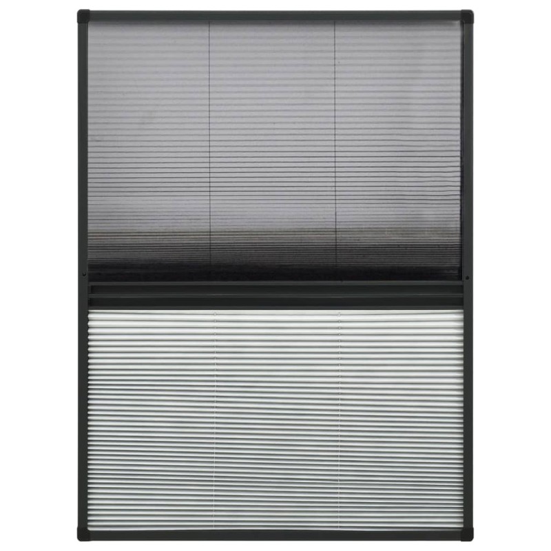 vidaXL Σήτα Παραθύρου Πλισέ με Σκίαστρο 80 x 120 εκ. Αλουμινίου