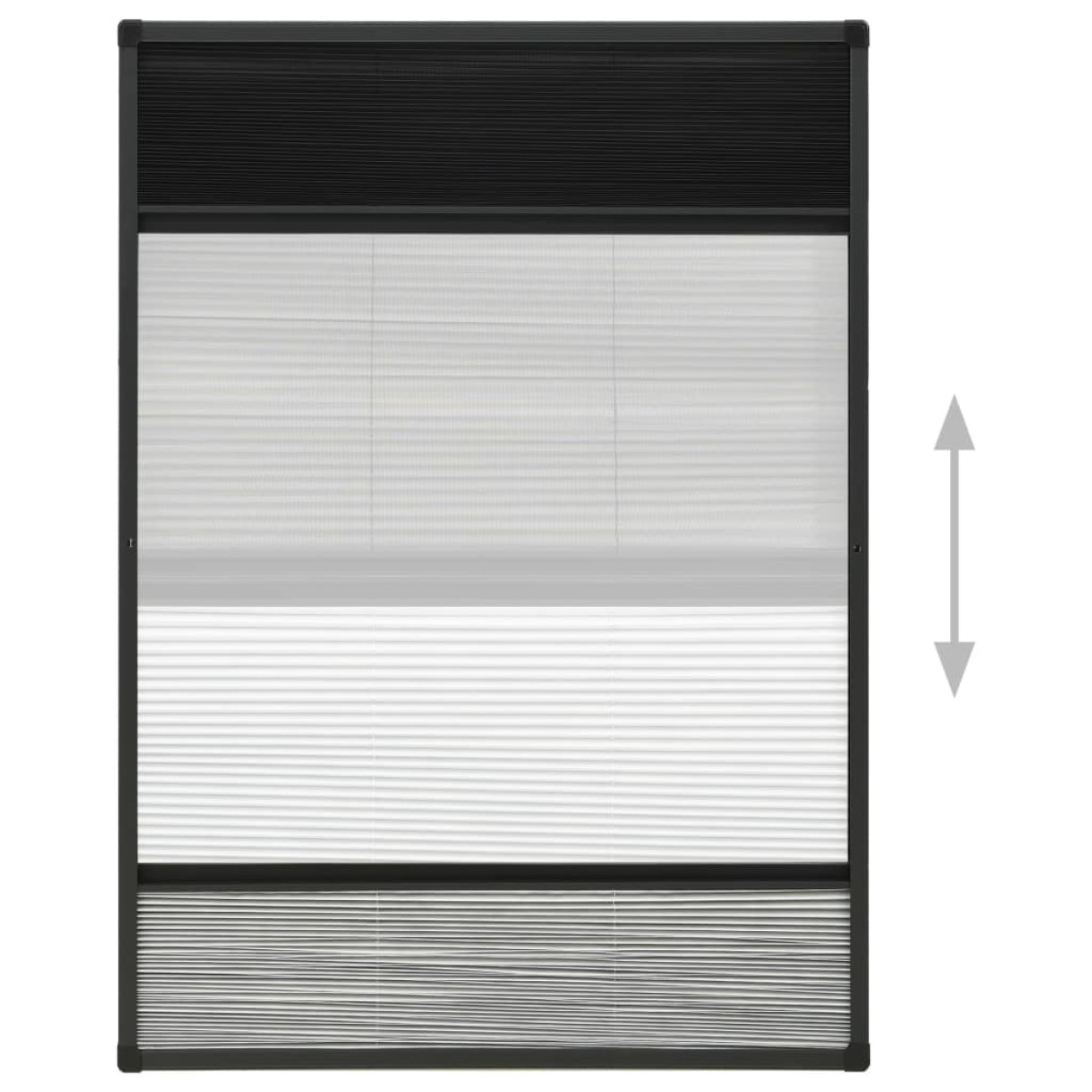 vidaXL Σήτα Παραθύρου Πλισέ με Σκίαστρο 80 x 120 εκ. Αλουμινίου