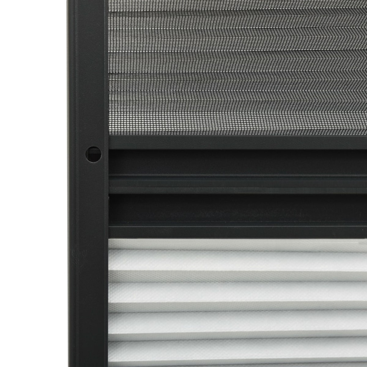 vidaXL Σήτα Παραθύρου Πλισέ με Σκίαστρο 80 x 120 εκ. Αλουμινίου
