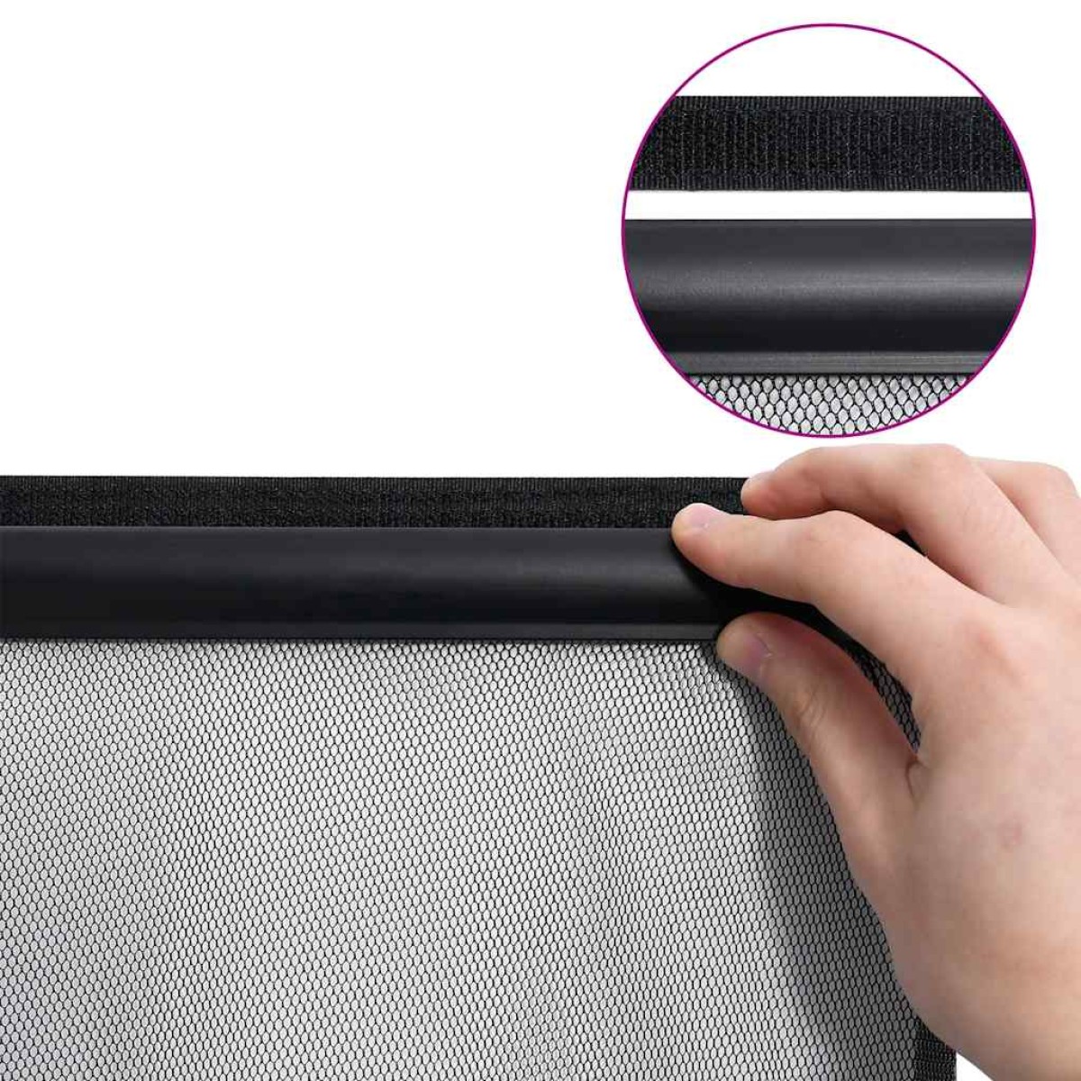 vidaXL Σήτα Πόρτας Κουρτίνα Μαύρη 100x220 εκ. από Πολυεστέρα