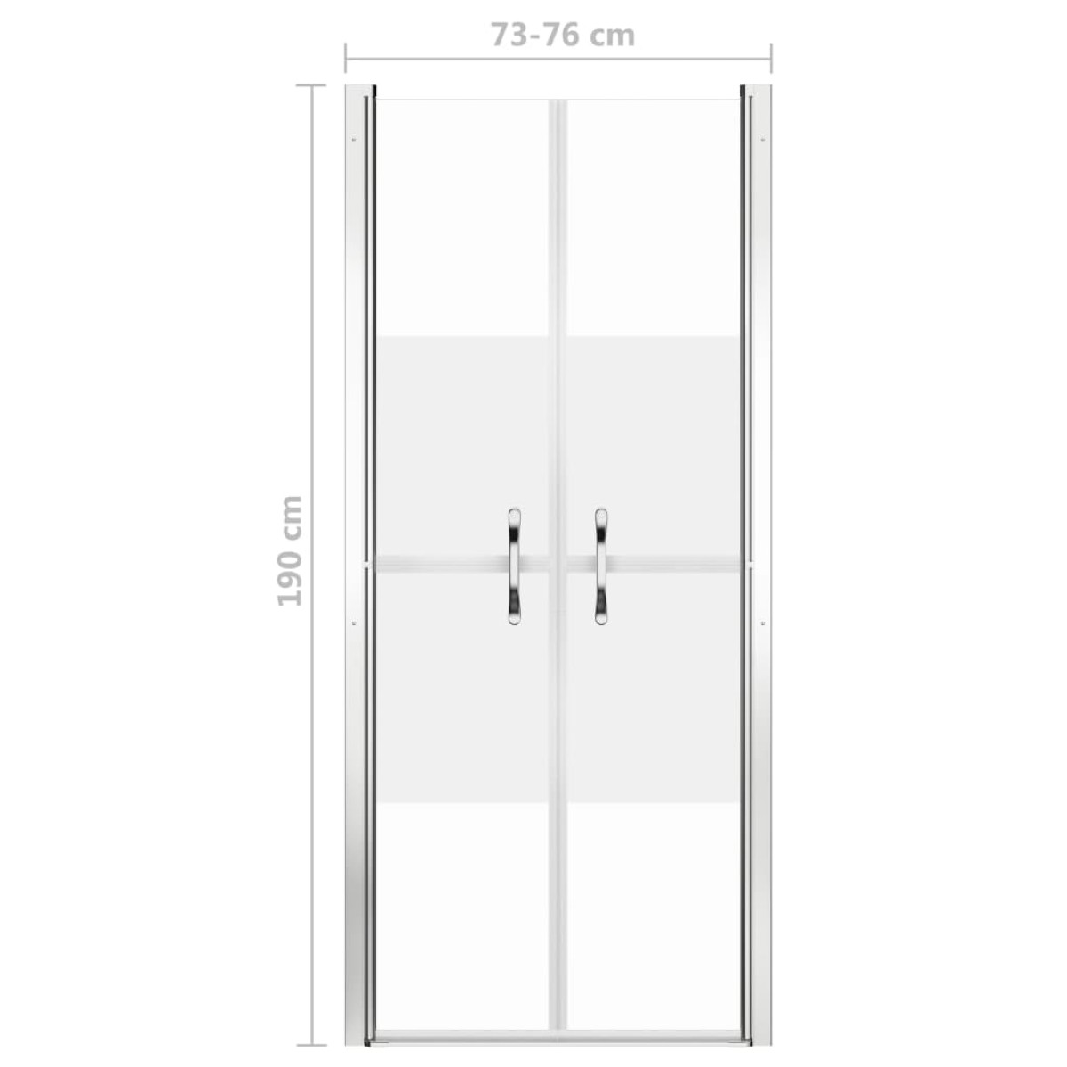 vidaXL Πόρτα Ντουζιέρας με Σχέδιο Αμμοβολής 76 x 190 εκ. από ESG