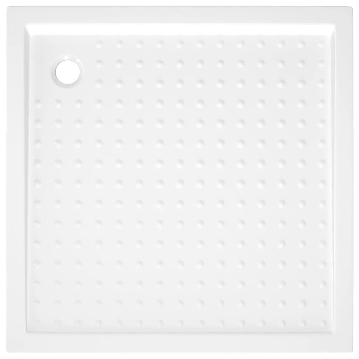 vidaXL Βάση Ντουζιέρας με Σχέδιο Τάπας Λευκή 90 x 90 x 4 εκ. από ABS