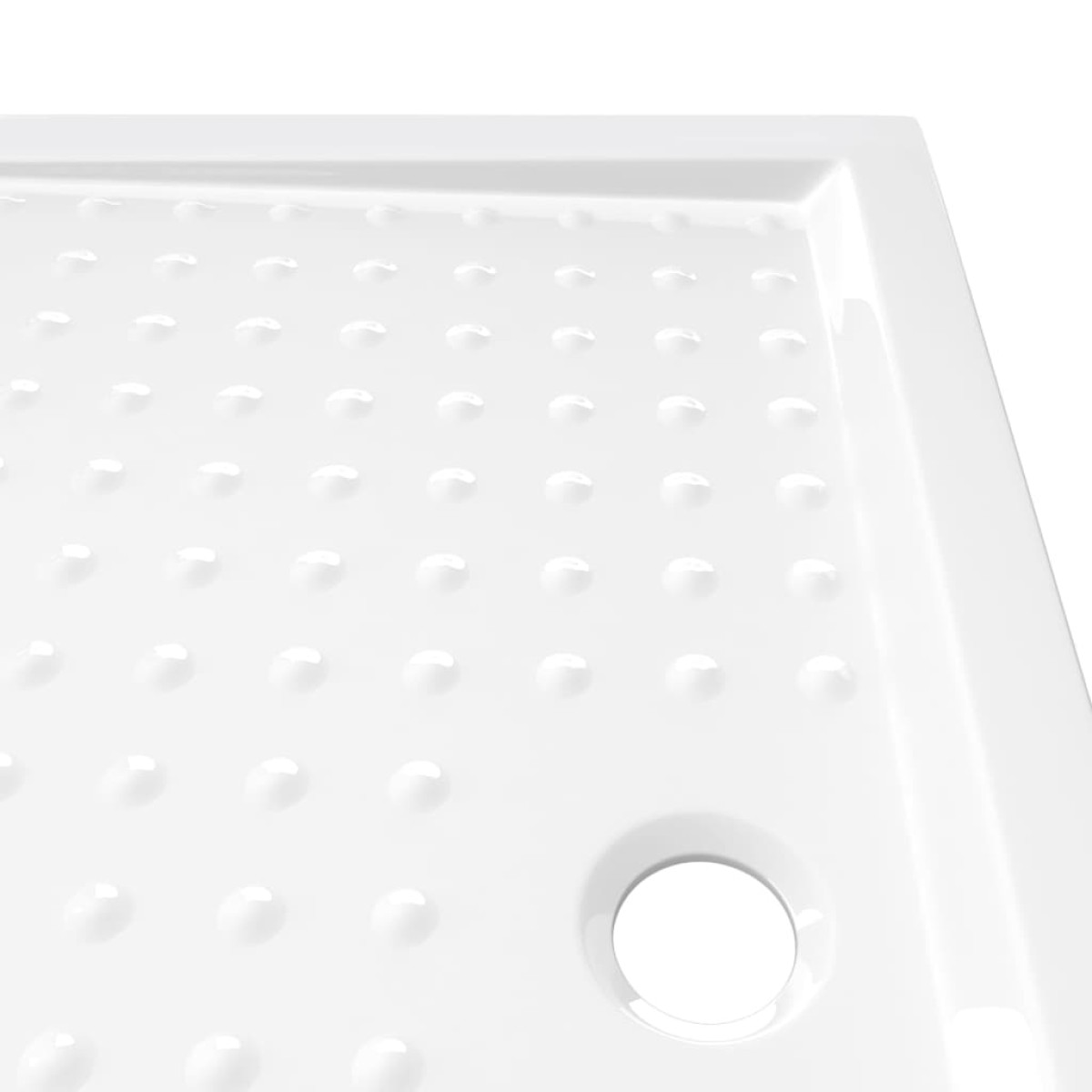vidaXL Βάση Ντουζιέρας με Σχέδιο Τάπας Λευκή 70 x 100 x 4  εκ. από ABS