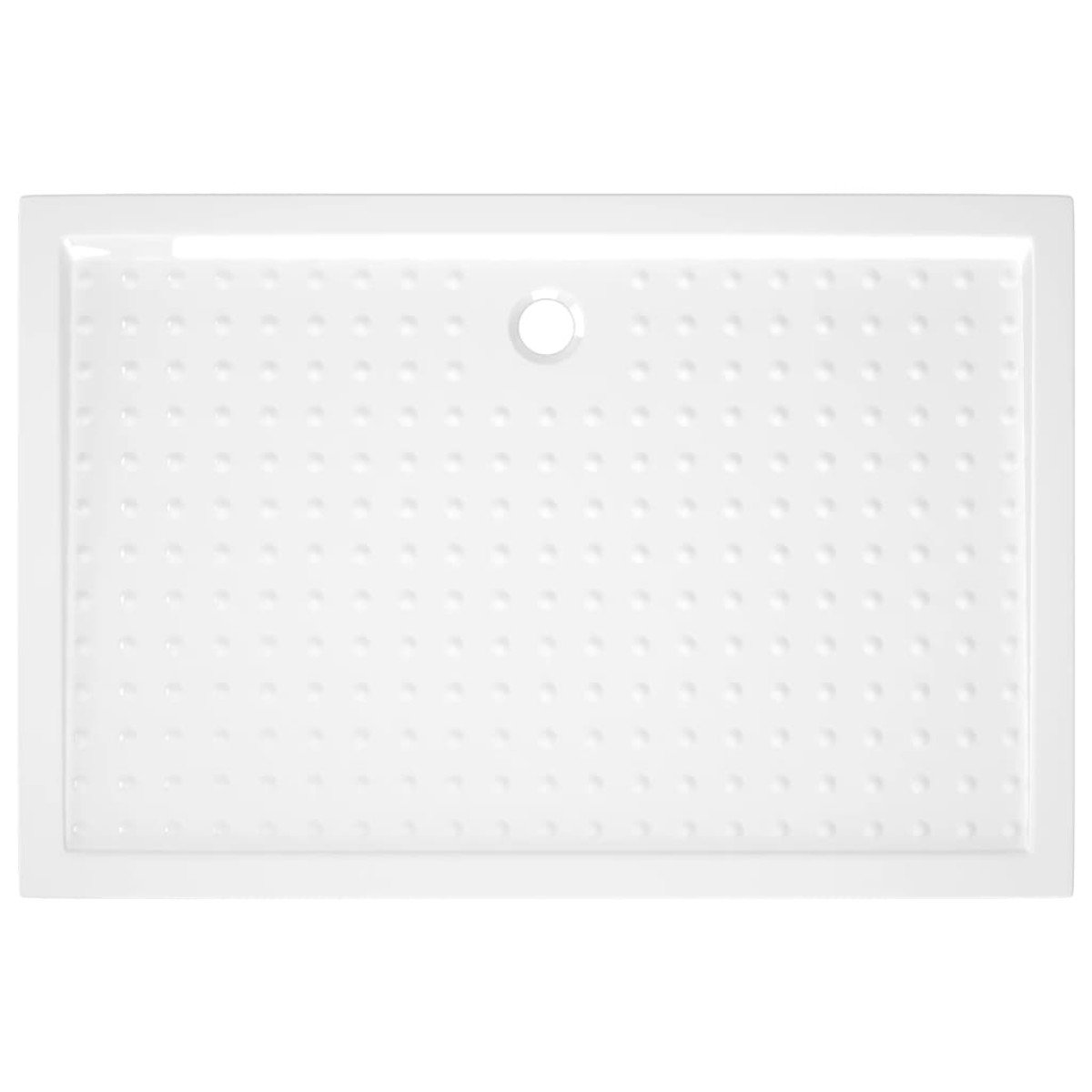 vidaXL Βάση Ντουζιέρας με Σχέδιο Τάπας Λευκή 80 x 120 x 4  εκ. από ABS