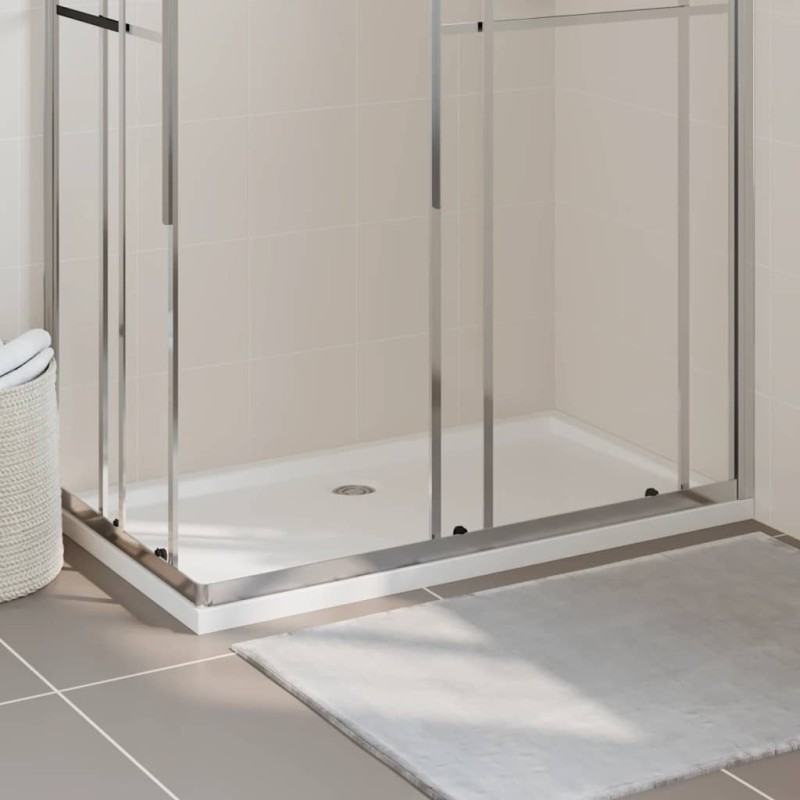 vidaXL Βάση Ντουζιέρας Ορθογώνια Λευκή 70 x 120 εκ. από ABS
