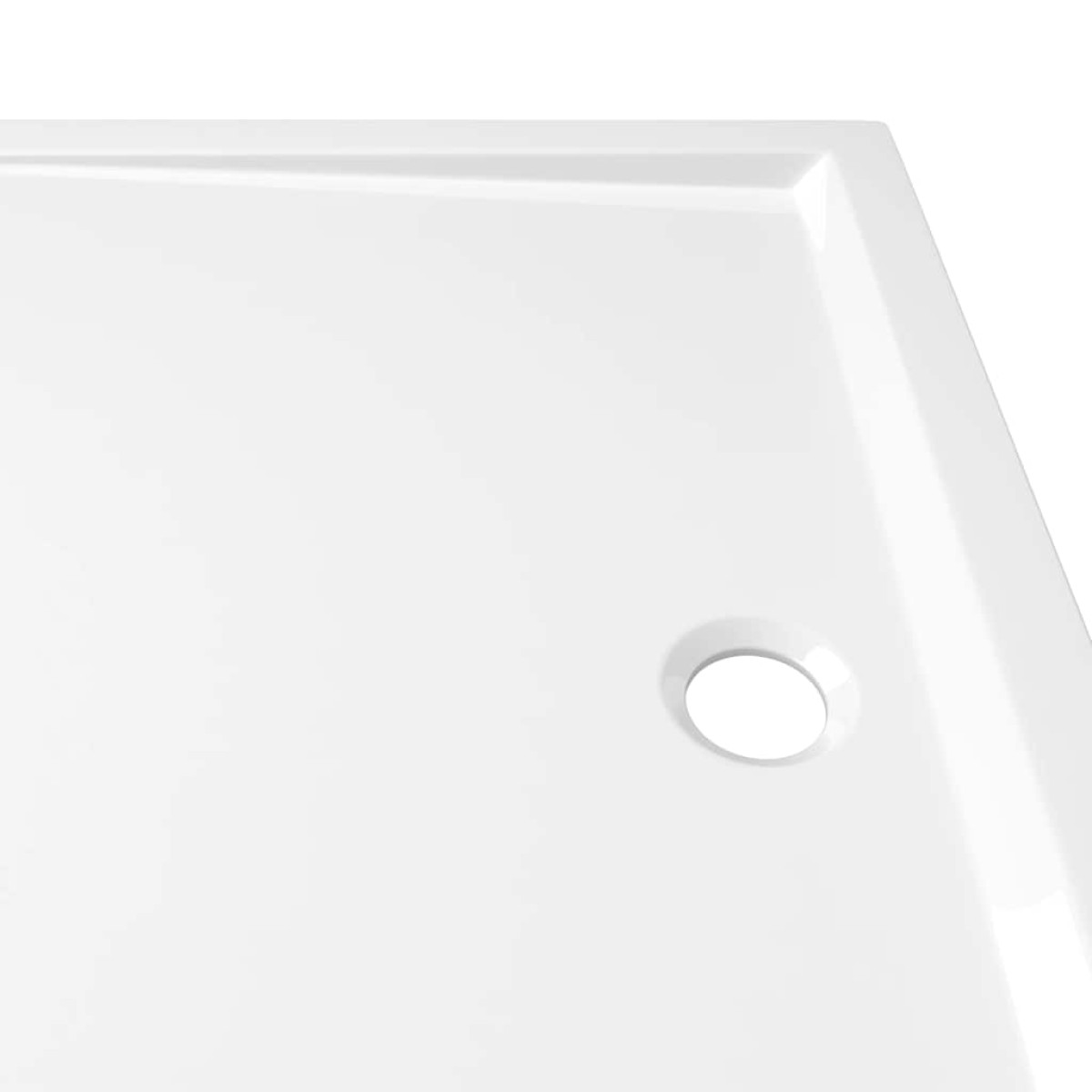 vidaXL Βάση Ντουζιέρας Ορθογώνια Λευκή 70 x 100 εκ. από ABS