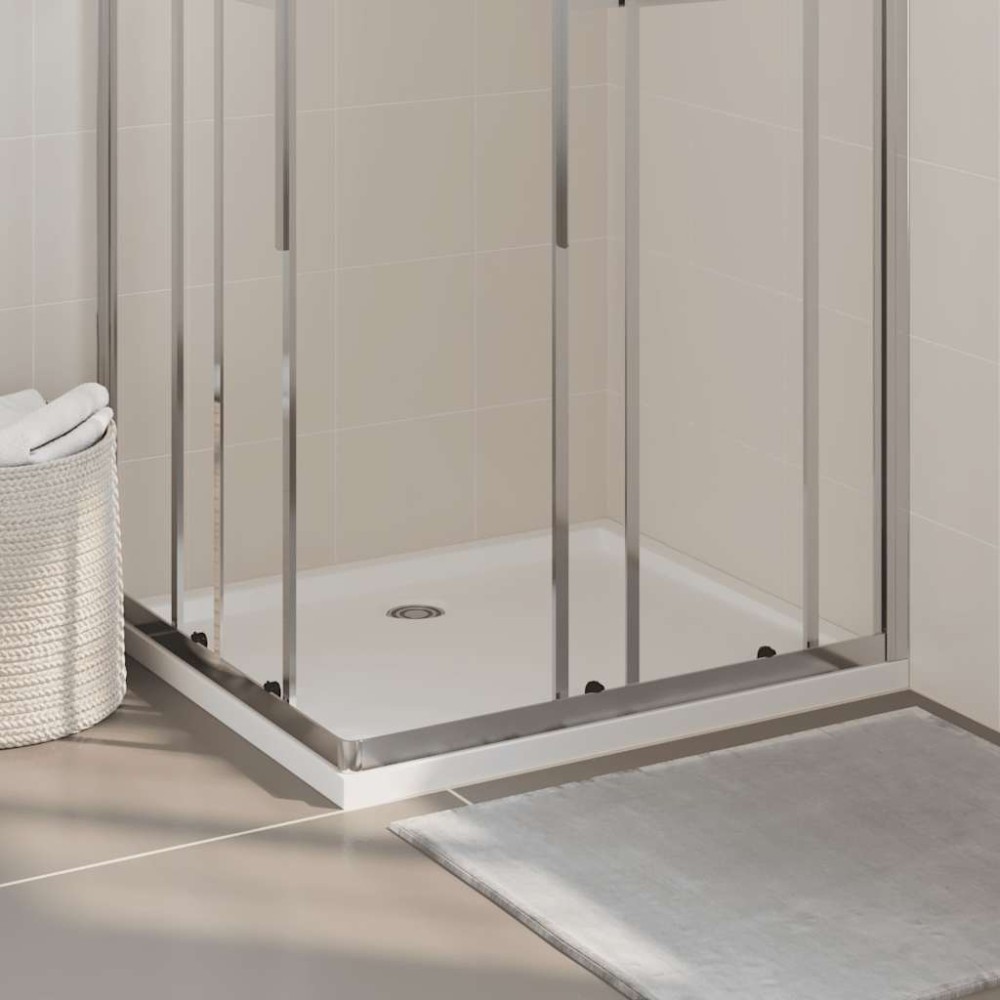 vidaXL Βάση Ντουζιέρας Ορθογώνια Λευκή 80 x 90 εκ. από ABS