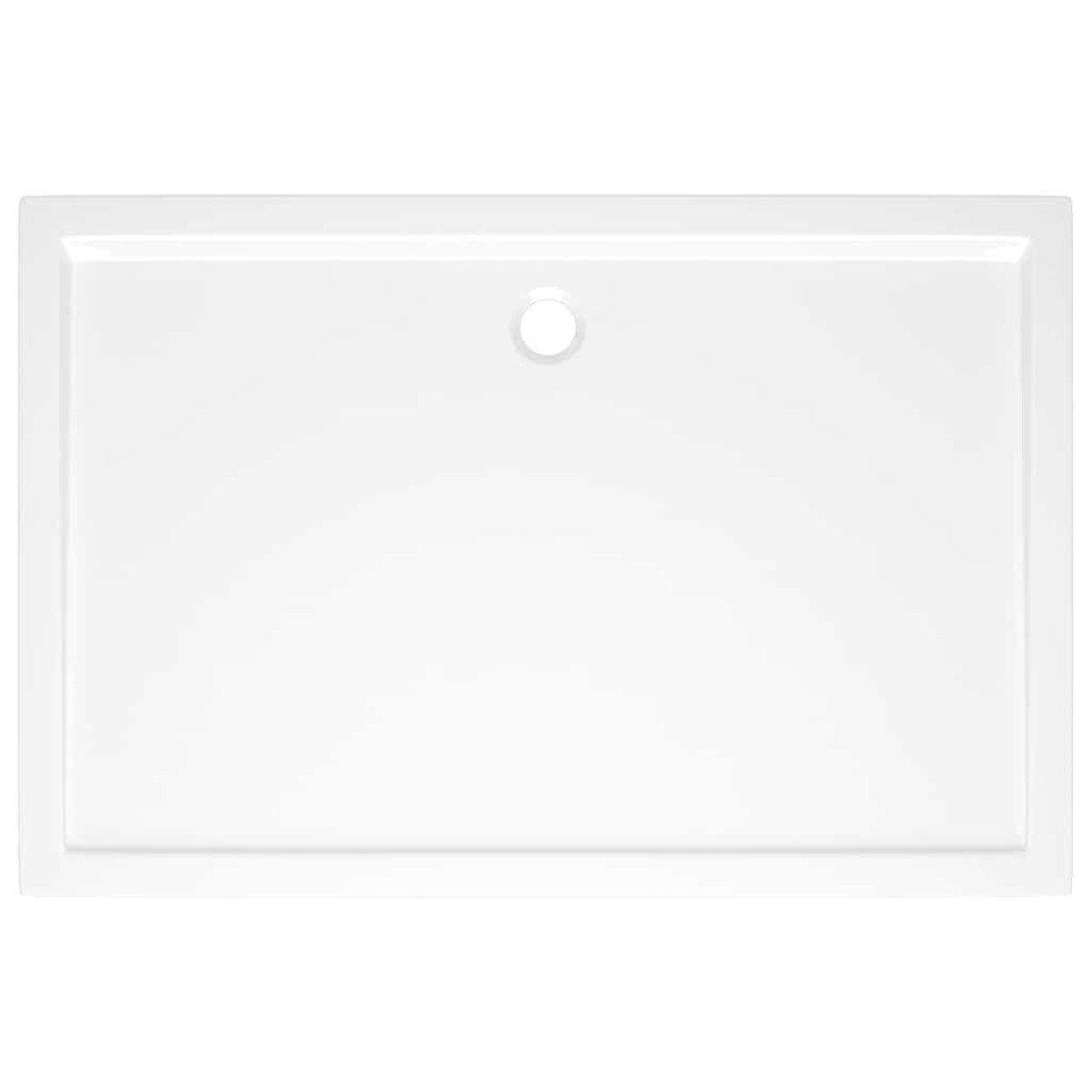vidaXL Βάση Ντουζιέρας Ορθογώνια Λευκή 80 x 120 εκ. από ABS
