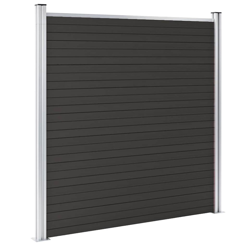 vidaXL Πάνελ Περίφραξης Μαύρο 180 x 186 εκ. από WPC