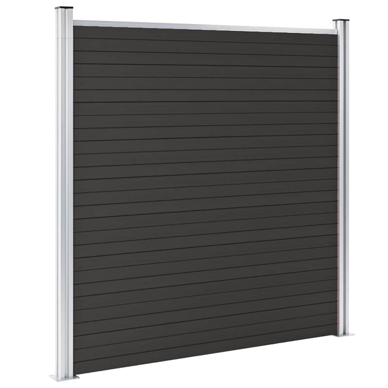 vidaXL Πάνελ Περίφραξης Μαύρο 180 x 186 εκ. από WPC